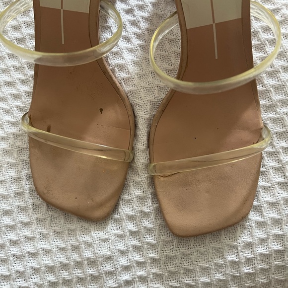 Host pick x2!🎉 Nude and clear Dolce Vita Noles mules style Heels sandals - Picture 8 of 11